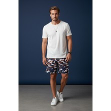 Piyera Erkek Deniz Şortu Ön ve Arka Fermuarlı Cepli Hızlı Kuruyan Lastikli Bel Bağcıklı Plaj ŞORTU-6021