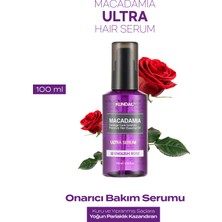 Yıpranmış Kuru Saçları Parlatan Onarıcı Serum Kundal Macadamia Ultra Hair Serum (English Rose)