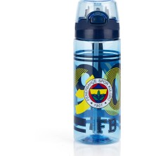 Fenerbahçe Lisanslı 500ML Pipetli Kilitli Kapaklı Mavi Su Matarası - Orijinal Fb Taraftar Suluk