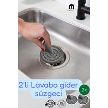 Muf Home Silikon Lavabo Küvet Süzgeci - Banyo Gider Tıpası - Lavabo Tıkacı 2 Adet