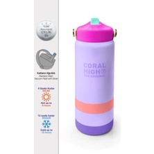 Coral High Renkli Desenli Katlanır Ağızlıklı Çelik Termos 650 M 38365