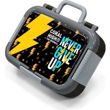 Coral High Kids Siyah Never Give Up Desenli Paslanmaz Çelik Beslenme Kabı 39120