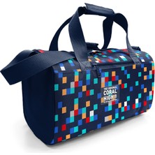 Coral High Lacivert Geometrik Desenli Spor Çantası 27550