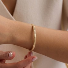 Sembol Gold 14 Ayar Italyan Esnek Altın Bileklik Grek Model 5 mm 1.20 Gram