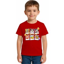 Sedirli Unisex Disney Baskılı Çocuk Tişört Pamuklu Penye Kumaş