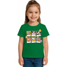 Sedirli Unisex Disney Baskılı Çocuk Tişört Pamuklu Penye Kumaş