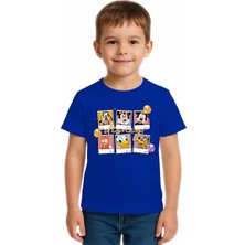 Sedirli Unisex Disney Baskılı Çocuk Tişört Pamuklu Penye Kumaş