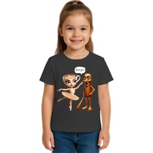 Sedirli Unisex Brainot Baskılı Çocuk Tişört Pamuklu Penye Kumaş