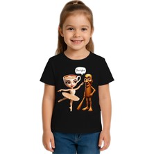 Sedirli Unisex Brainot Baskılı Çocuk Tişört Pamuklu Penye Kumaş