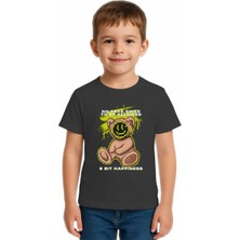Sedirli Unisex Ayıcık Bear Baskılı Çocuk Tişört Pamuklu Penye Kumaş