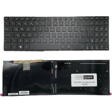 Notespare Asus Uyumlu Vivobook N580VD-FZ473T, N580VN-DM017T, N580VN-DM018T Işıklı Klavye Siyah Tr