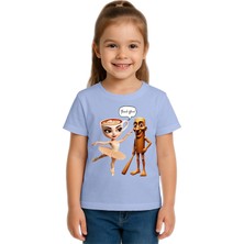 Sedirli Unisex Brainot Baskılı Çocuk Tişört Pamuklu Penye Kumaş