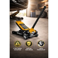 Drillpro Yeni Nesil 3 Ton Düşük Profil Garaj Tipi Kaldırma Araç Oto Tamir Hidrolik Krikosu