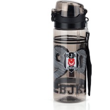 Beşiktaş Lisanslı 500ML Pipetli Kilitli Kapaklı Siyah Matara - Orijinal Bjk Taraftar Suluk
