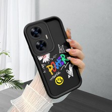Ucuc Realme C55 Uyumlu Siyah Silikon Kılıf Darbeye Dayanıklı Kamera Korumalı