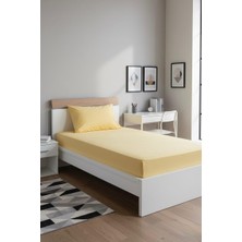 Üntaş Serenat 100 x 200 cm Lastikli Düz Renk Çarşaf ve 1 Adet Yastık Kılıfı Sarı Dokuma Kumaş