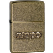 Zippo 28994 Stamp Antiqued Brass Çakmak Şık Tasarım ve Yeniden Doldurulabilir Özellikte Pirinç Alaşım