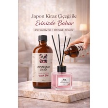 Rosie Japon Kiraz Çiçeği Çubuklu Oda Kokusu 250 ml Refil ve 100 ml Difüzör Şişe