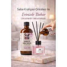 Rosie Saba Kraliçe Orkidesi Çubuklu Oda Kokusu 250 ml Refil ve 100 ml Difüzör Şişe