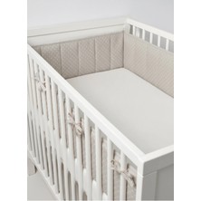 NGN Collection Beşik Kenar Koruyucu %100 Pamuk 60X120 cm Yan Koruma Puantiyeli Bebek Yatak Kenarlığı Tek Parça