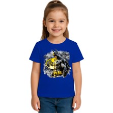 Sedirli Unisex Batman Baskılı Çocuk Tişört Pamuklu Penye Kumaş