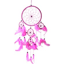 Miamantra Üç Gözlü Pembe Rüya Kapanı / Dreamcatcher (16,5 cm çap)