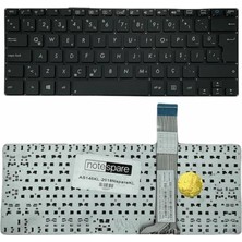 Notespare Asus ile Uyumlu Vivobook S300CA-1A, S300CA-C1004H Notebook Klavye Siyah Tr