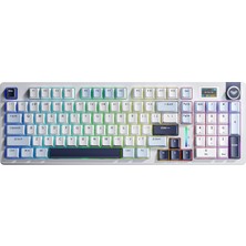 Aula S98 Pro 3 Modlu Rgb Hot Swap Mekanik Star Vector Switch Kablosuz Makrolu Klavye Lacivert