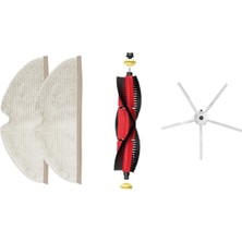 Dijitaldepodan Roborock s6 Pure Aksesuar Seti 2 adet tam yüzeyli fiber mop bezi 1 adet yan fırça 1 adet ana fırça