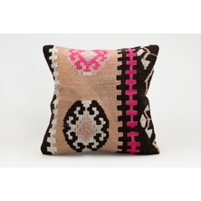 Kilim Wholesale El Yapımı Kilimden Yapılmış Vintage Kırlent Kılıfı, Yün, 40X40 cm