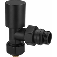 Fause Radyatör Havlupan Vanası Köşe Tip Pex(16*2mm) Siyah KVN102-B