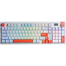 Aula S98 Pro 3 Modlu Rgb Hot Swap Mekanik Nimbus V3 Switch Kablosuz Makrolu Klavye Turuncu