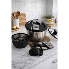 Rossev Salata Kurutucu ve Rende Seti 11 Parça Çelik