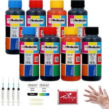 Perfection Canon Pixma IP7250 / IP8750 / IX6850 / MX725 / MX925 / MG5450 Mürekkep Dolum Seti 8X100 Ml.