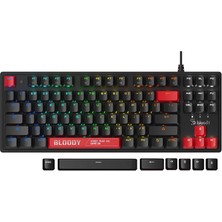 A4TECH Bloody S310N Fıre Black Tkl Red Swıtch Mekanik Gamıng Klavye-Black