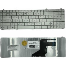 Notespare Asus ile Uyumlu N55SF-S1150V, N55SF-S1234V, N55SF-S1194V, N55SF-S1235V Notebook Klavye Gümüş Gri Tr