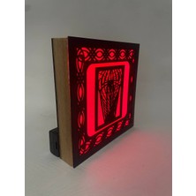 Spiderman Temalı Ahşap Dekoratif Gece Lambası