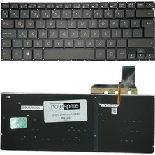 Notespare Asus ile Uyumlu Zenbook UX303LA-C4542T, UX303LN-R4364H Klavye Işıklı Siyah Büyük Enter Versiyon Tr