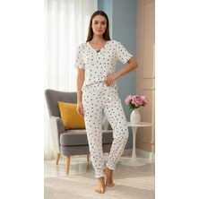 Berin Pandora Raporlu Gipe Detaylı Büzgülü  Pijama Takım