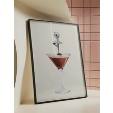 Des Vu Print Espresso Martini Posteri, Çerçevesiz Kokteyl Temalı Poster