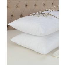 Madame Coco Raison 2 Li Kapitoneli Yastık Alezi - Beyaz - 50x70 C