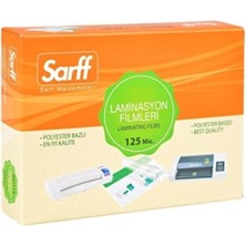 Sarff Laminasyon Film 65X95MM Kimlik Tipi Tekli 25 Adet