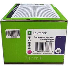 Lexmark 84C5HME Kırmızı Orjinal Toner Yüksek Kapasiteli - CX725