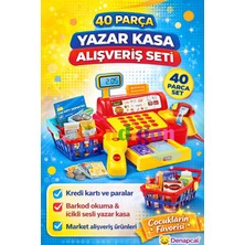Denapcal Yazar Kasa Oyuncak Market Alışveriş Seti 40 Parça – Çocuk Market Oyuncak Seti 3+ Yaş