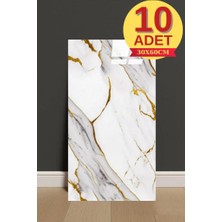 Renkli Duvarlar 10 Adet 30X60CM Yaldız Mermer Desen Yapışkanlı Köpük Duvar Paneli Kağıdı Banyo,tezgah Arası LS6010