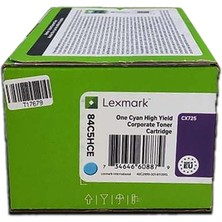 Lexmark 84C5HCE Mavi Orjinal Toner Yüksek Kapasiteli - CX725
