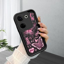 Ucuc Tecno Camon 20(CK6N) Uyumlu Siyah Silikon Kılıf Darbeye Dayanıklı Kamera Korumalı