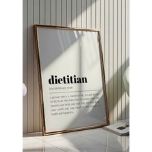 Des Vu Print Diyetisyen Posteri, Diyetisyen Ofis Dekor Çerçevesiz Poster