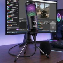 Lastvoice BM350 RGB USB Oyuncu ve Yayıncı Mikrofonu (Kayıt Gaming Tiktok Twitch Canlı yayın Discord)