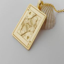 Winners Jewels Vintage Şeritli Maça Kızı Kolye Ucu